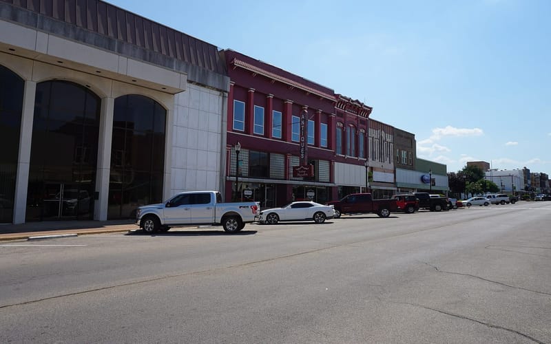 Main Street in downtown Denison, Texas