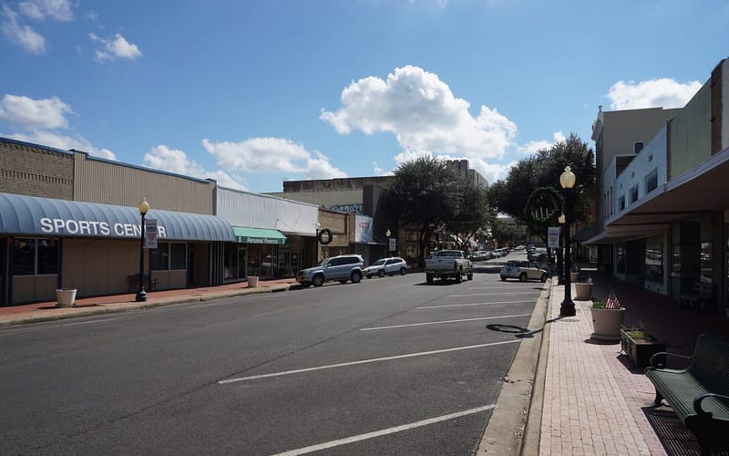 Washington Avenue in downtown Marshall, Texas