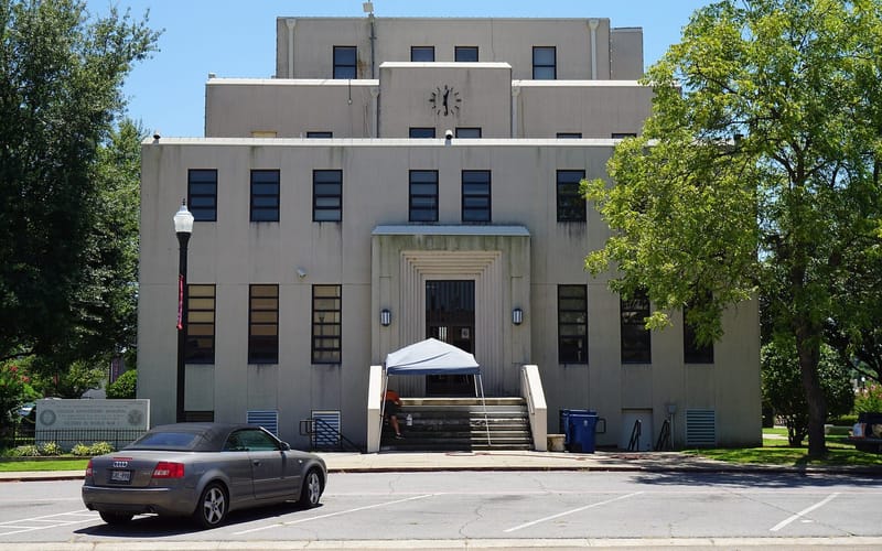 The Titus County Courthouse in Mount Pleasant, Texas